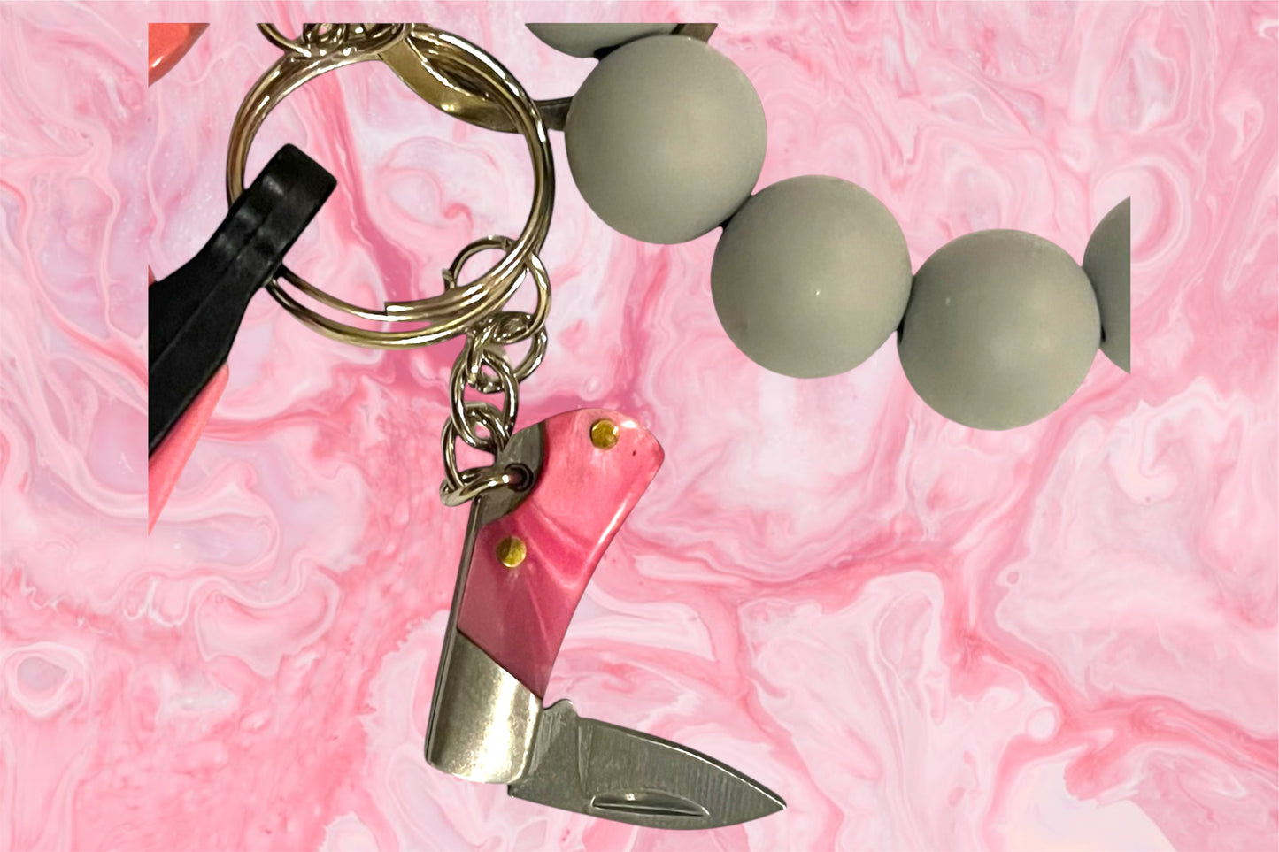 Pinky Safety Key Chain