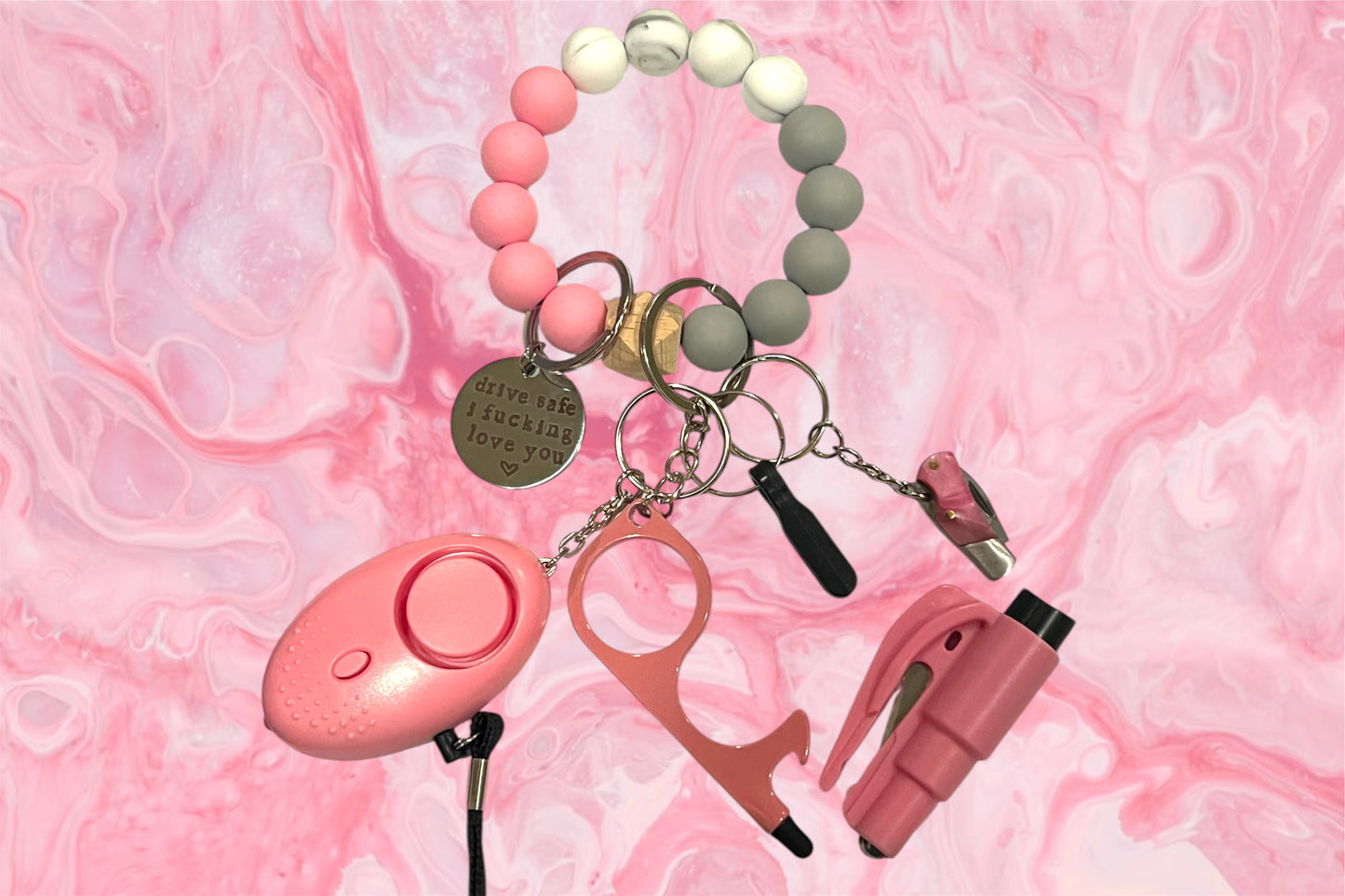 Pinky Safety Key Chain