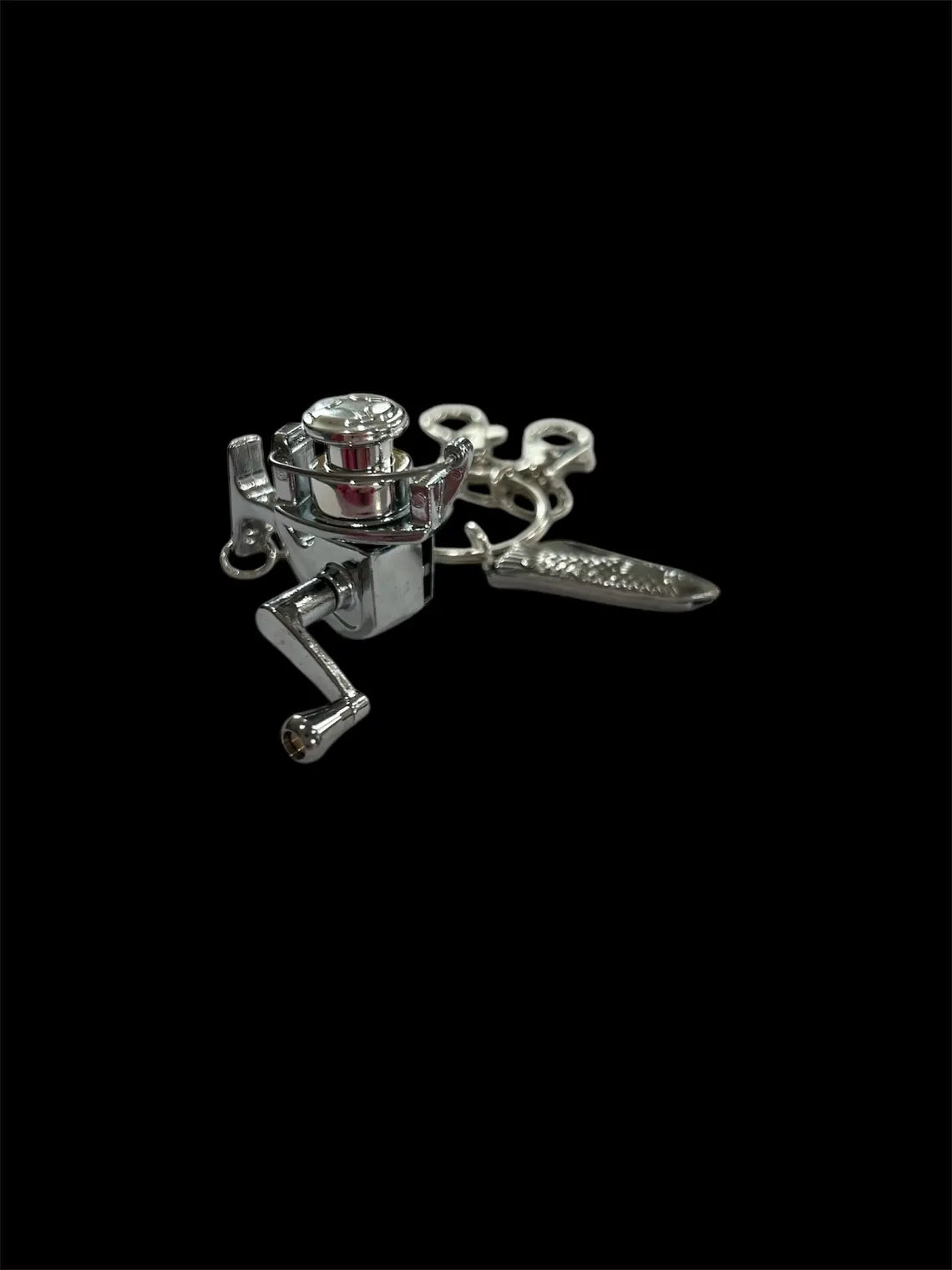 Spinning Reel and Mini Fish Knife Keychain