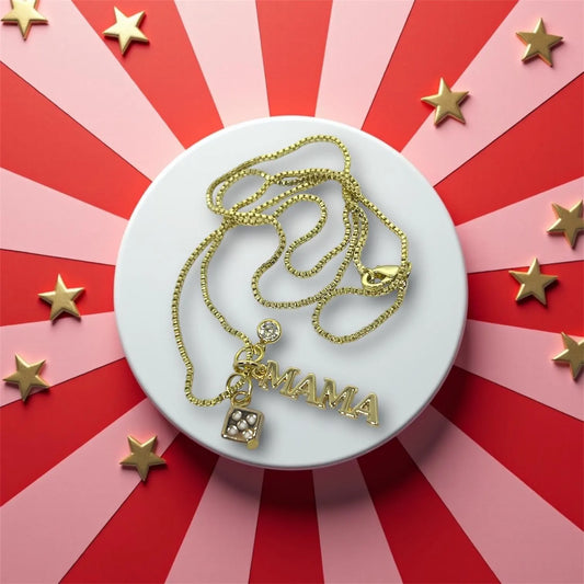 14K Gold “Lucky Mama” Charm Necklace