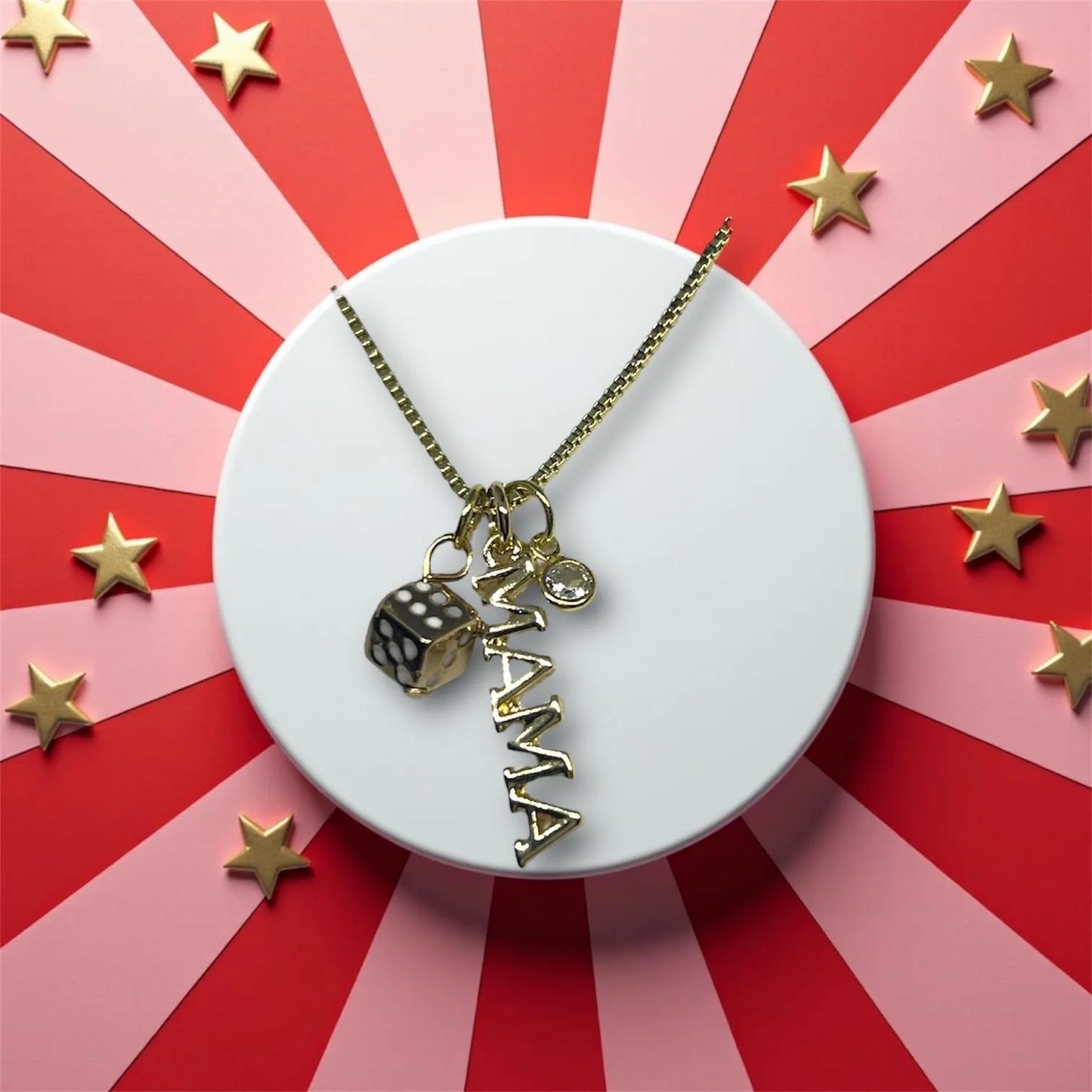 14K Gold “Lucky Mama” Charm Necklace